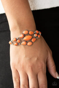 Paparazzi Accessories Blooming Prairies Orange Bracelet 