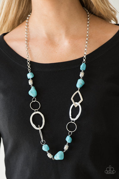 Paparazzi Accessories Thats TERRA-ific! - Blue Necklace & Earrings 