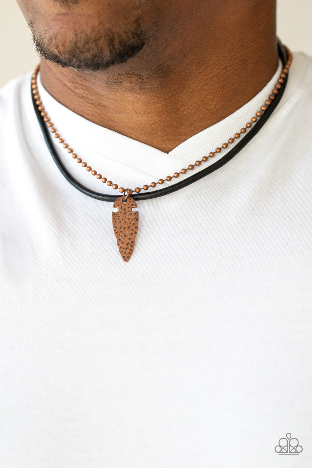 Paparazzi Accessories Arrowhead Anvil - Copper Necklace 