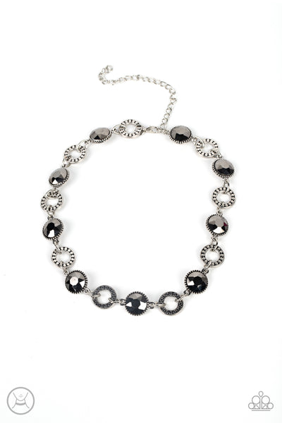 Paparazzi Accessories Rhinestone Rollout - Silver Necklace & Earrings