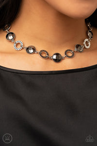 Paparazzi Accessories Rhinestone Rollout - Silver Necklace & Earrings