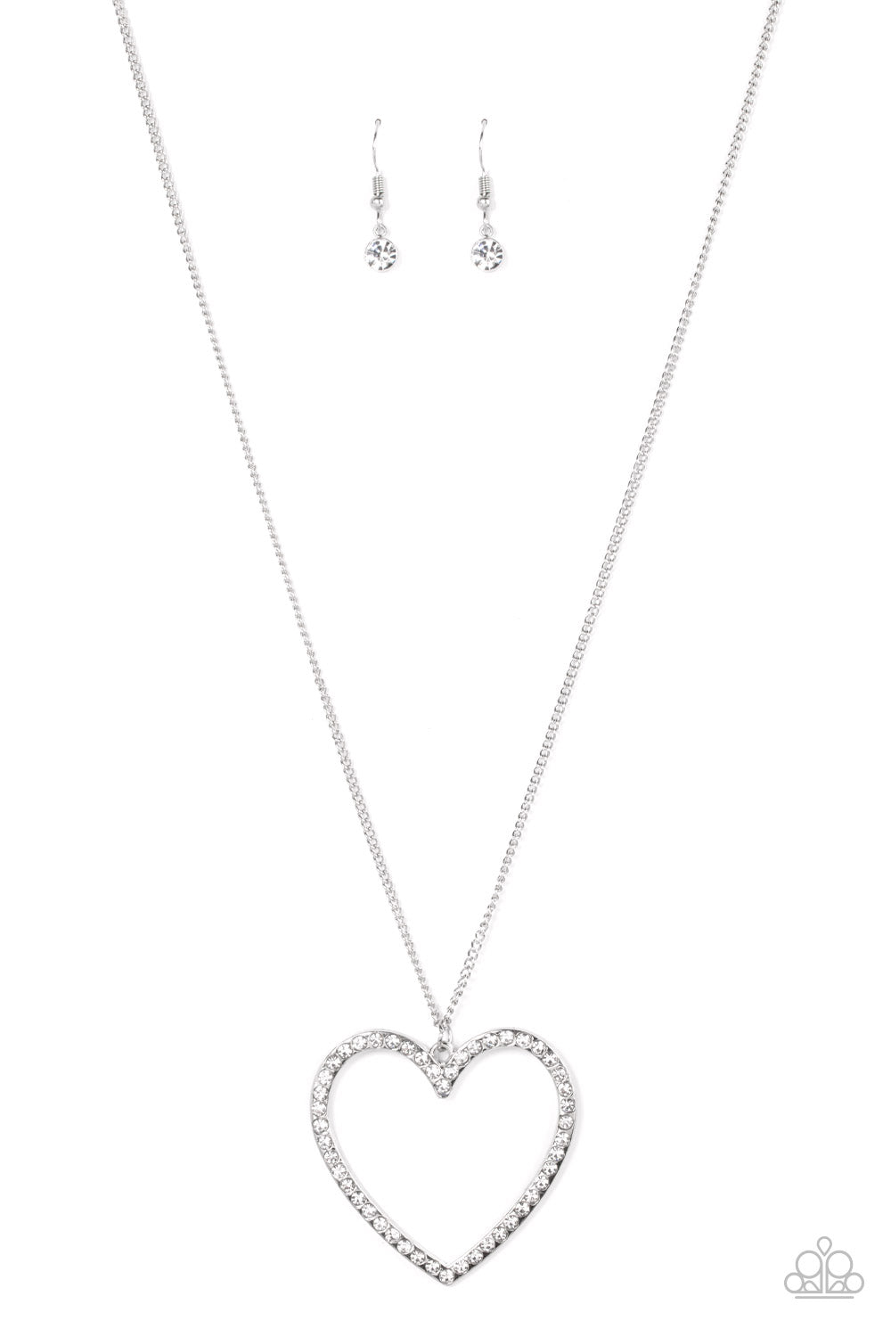 Paparazzi Accessories Va-Va-VALENTINE - White Necklace & Earrings