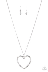 Paparazzi Accessories Va-Va-VALENTINE - White Necklace & Earrings