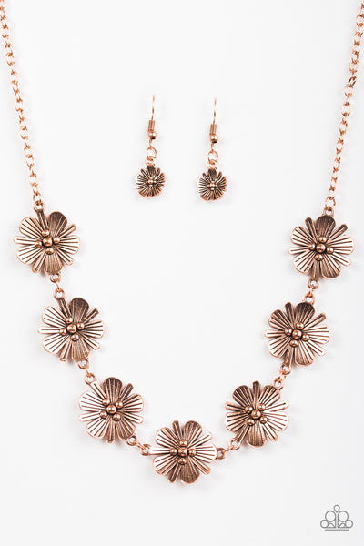 Paparazzi Accessories Poppin Poppies - Copper Necklace 
