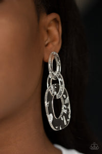 Paparazzi Accessories Confetti Congo - White Earrings 
