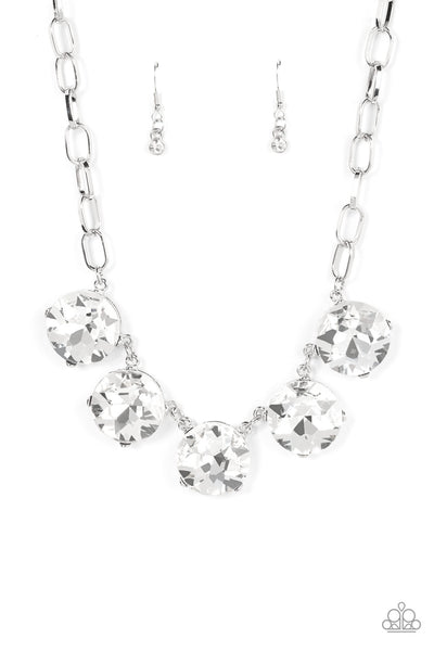 Paparazzi Accessories Limelight Luxury - White Necklace & Earrings