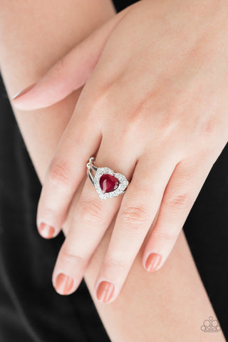 Paparazzi Accessories Ring The Love Is In The Air - Red