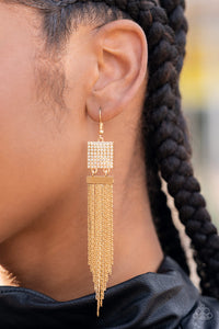 Paparazzi Accessories Dramatically Deco - Gold Earrings