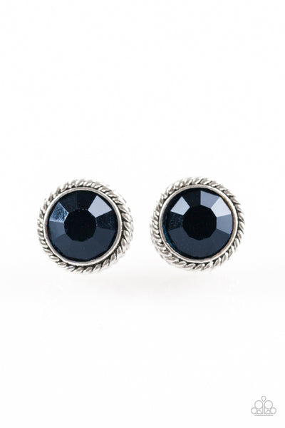 Paparazzi Accessories GLAM Over - Blue Post Earrings 