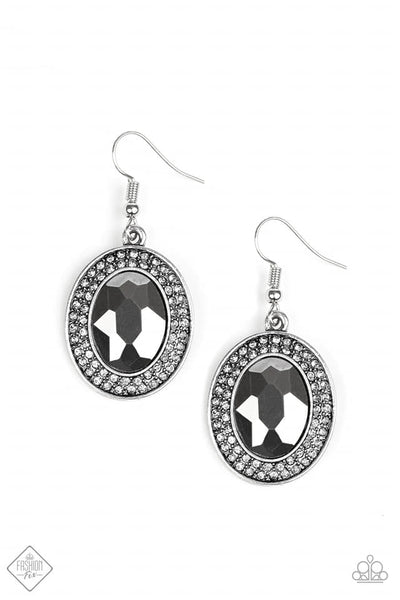 Paparazzi Accessories Rebel Highness Silver Earrings 