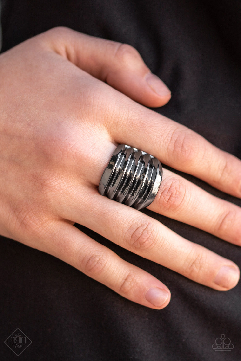 Paparazzi Accessories Hit 'Em Where It Hurts Black Ring