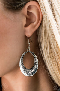 Paparazzi Accessories Tempest Texture - Silver Earrings 