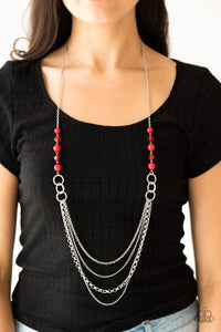 Paparazzi Accessories Vividly Vivid - Red Necklace & Earrings 