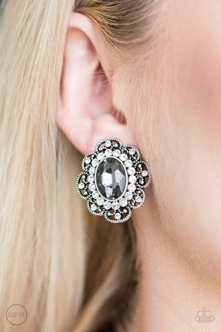 Paparazzi Accessories Dine and Dapper - Silver Clip-on Earrings
