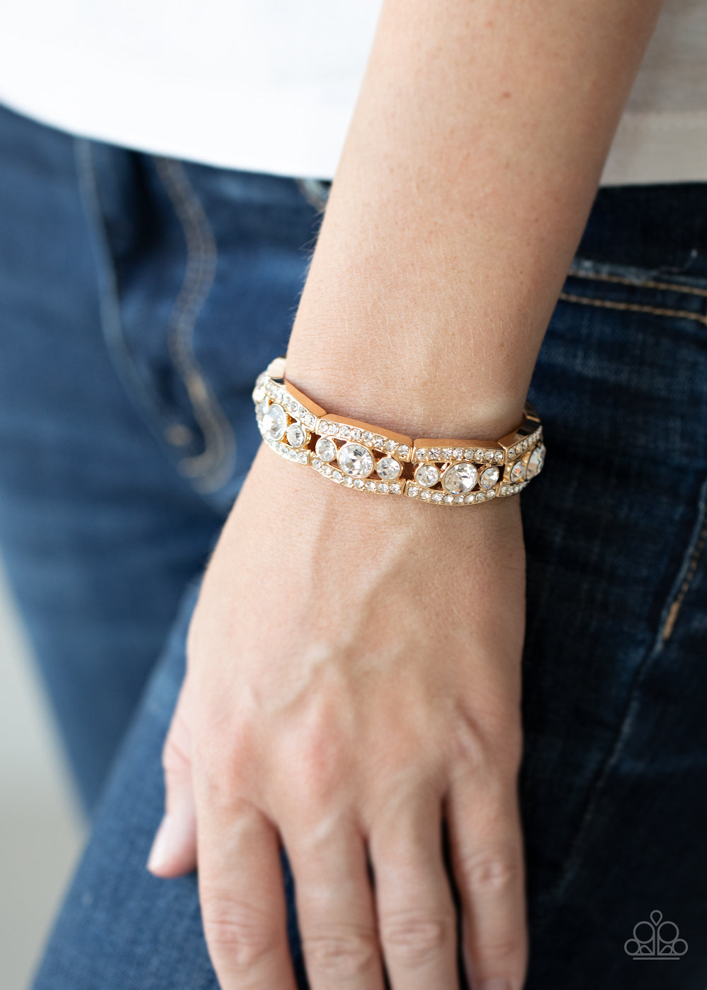 Paparazzi Accessories Easy On The ICE - Gold Bracelet 
