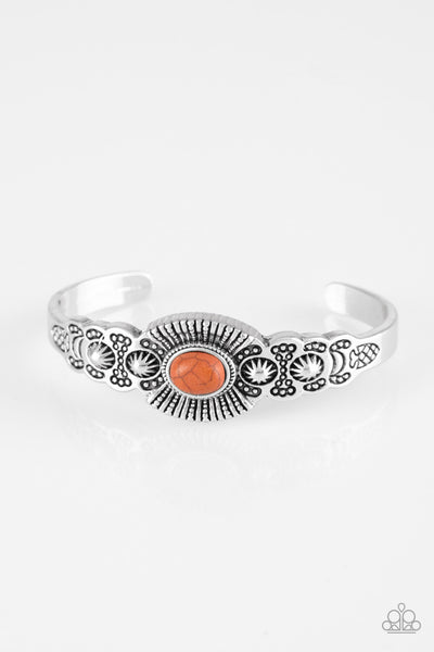 Paparazzi Accessories Wide Open Mesas - Orange Bracelet 