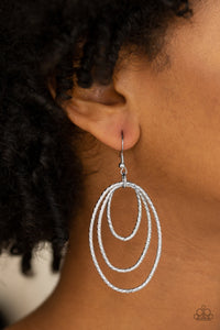 Paparazzi Accessories Strike Three - Silver Earrings 