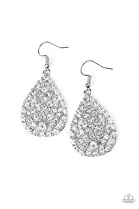 Paparazzi Accessories Sparkle Brighter - White Earrings 