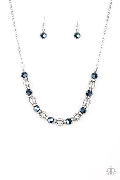 Paparazzi Accessories Metro Majestic - Blue Necklace & Earrings 