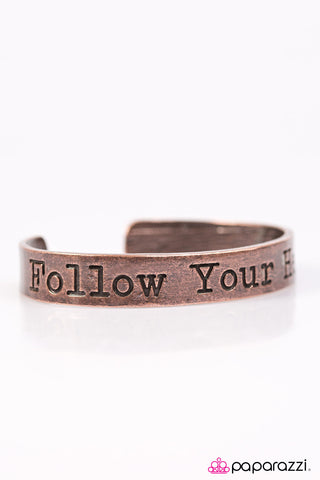 Paparazzi Accessories Wherever Your Heart Takes You - Copper Bracelet