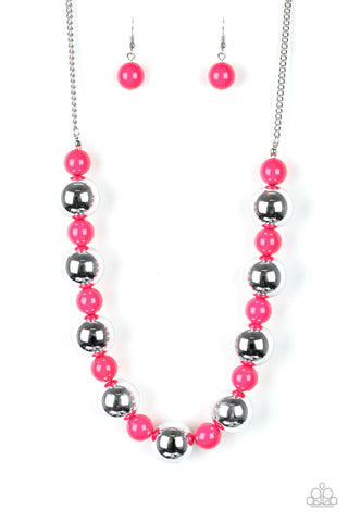 Paparazzi Accessories Top Pop - Pink Necklace & Earrings 