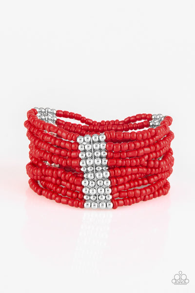 Paparazzi Accessories Outback Odyssey - Red Bracelet 