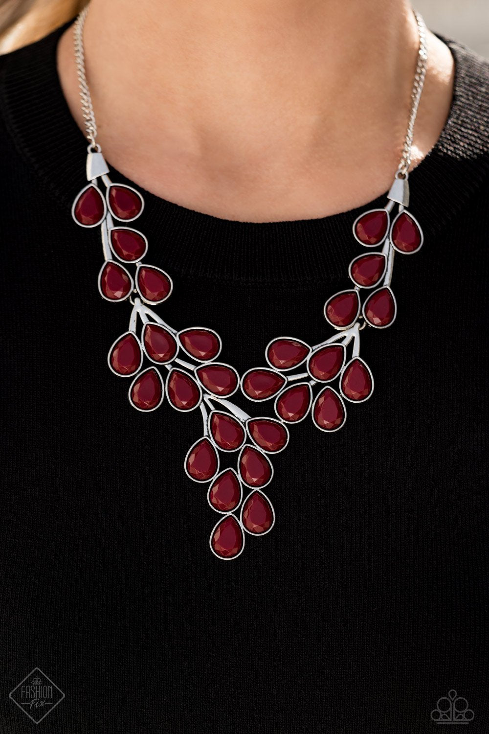 Paparazzi Accessories Eden Deity Red Necklace & Earrings 