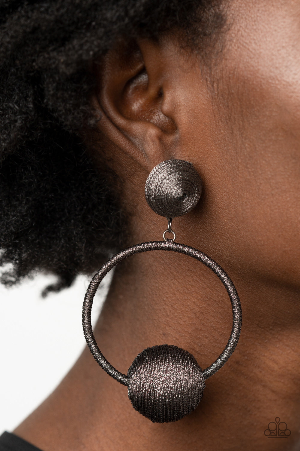 Paparazzi Accessories Social Sphere - Black Earrings 