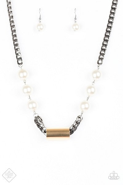 Paparazzi Accessories All About Attitude Black Necklace & Earrings 