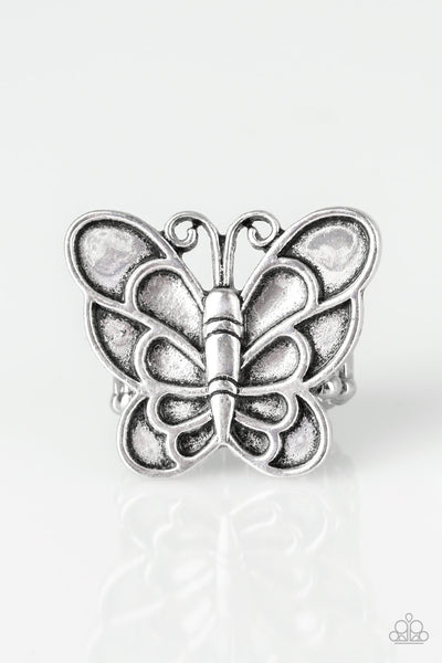 Paparazzi Accessories Sky High Butterfly - Silver Ring 