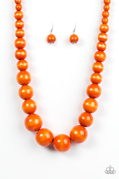 Paparazzi Accessories Effortlessly Everglades - Orange Necklace & Earrings 