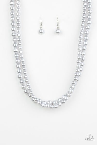 Paparazzi Accessories Woman Of The Century - Silver Necklace & Earrings 