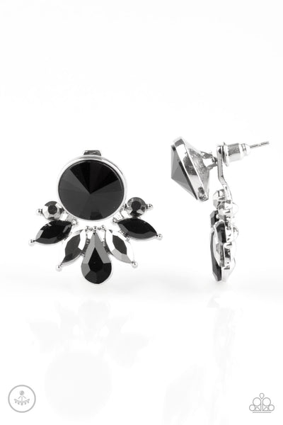 Paparazzi Accessories Radically Royal - Black Post Earrings 