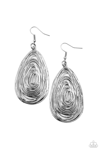 Paparazzi Accessories Rural Ripples - Black Earrings 