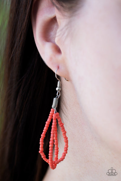 Paparazzi Accessories Brazilian Brilliance - Orange & Earrings 