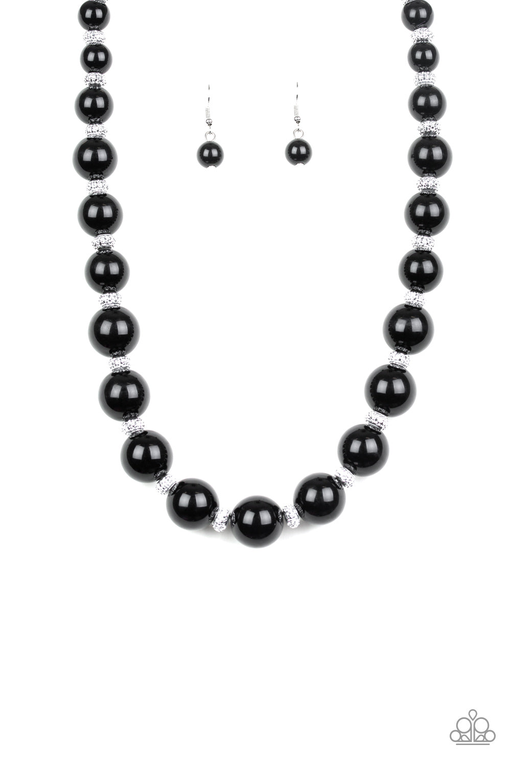 Paparazzi Accessories Uptown Heiress - Black Necklace & Earrings 