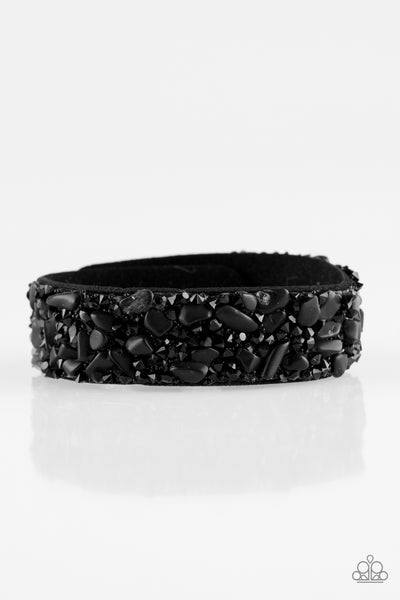 Paparazzi Accessories Totally Crushed It - Black Bracelet 