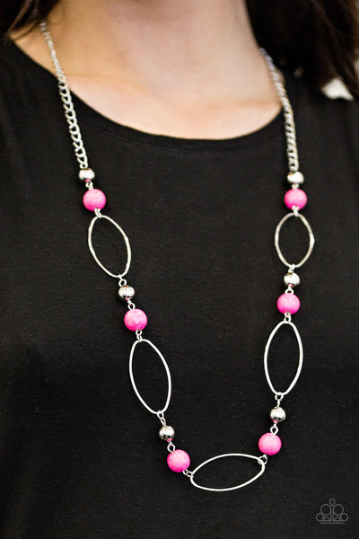 Paparazzi Accessories Simple Stonework - Pink Necklace