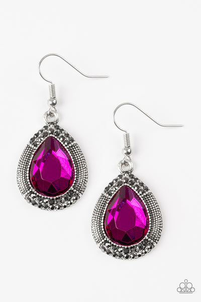 Paparazzi Accessories Grandmaster Shimmer - Pink Earrings 