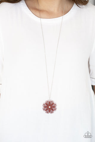 Paparazzi Accessories Spin Your PINWHEELS - Red Necklace & Earrings 