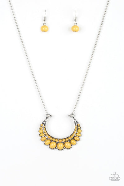 Paparazzi Accessories Count To ZEN - Yellow Necklace & Earrings 