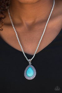Paparazzi Accessories Deep Creek - Blue Necklace & Earrings 