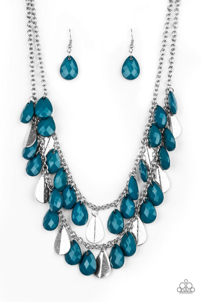 Paparazzi Accessories Life of the FIESTA - Blue Necklace & Earrings 