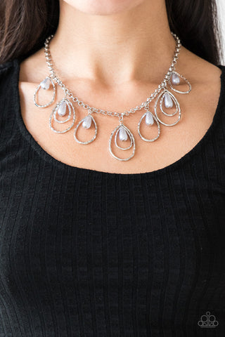 Paparazzi Accessories Rustic Ritz - Silver Necklace & Earrings 