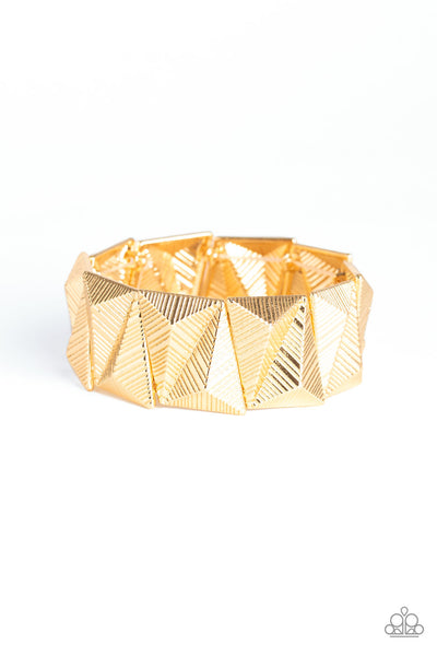 Paparazzi Accessories Metallic Geode - Gold Bracelet 