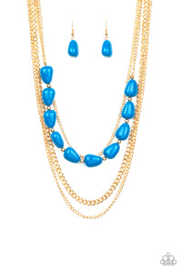 Paparazzi Accessories Trend Status - Blue Necklace & Earrings 