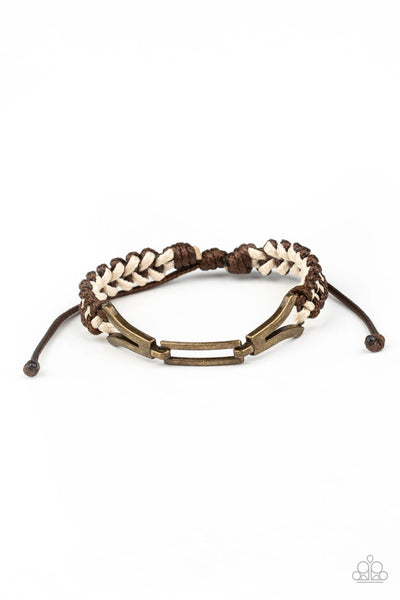 Paparazzi Accessories Bungee Bungalow - Brown Bracelet 