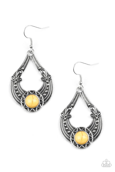 Paparazzi Accessories Sol Sonata - Yellow Earrings 