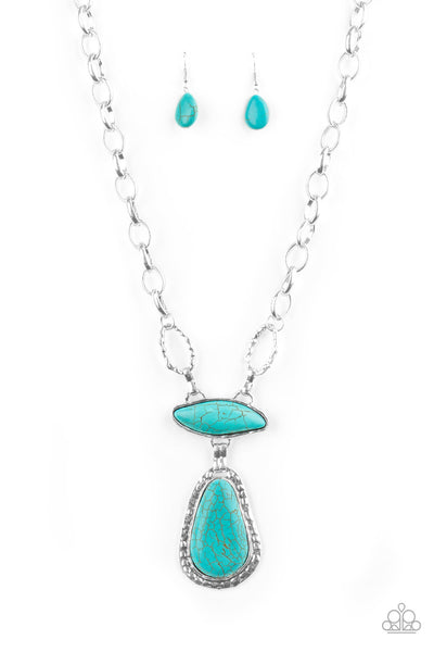 Paparazzi Accessories Rural Rapture - Blue Necklace & Earrings 