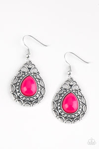 Paparazzi Accessories Flirty Finesse - Pink Earrings 